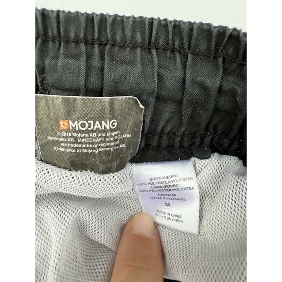 Boy's Minecraft Size Medium Green Creeper Swim Trunks Board Shorts - Picture 2 of 5